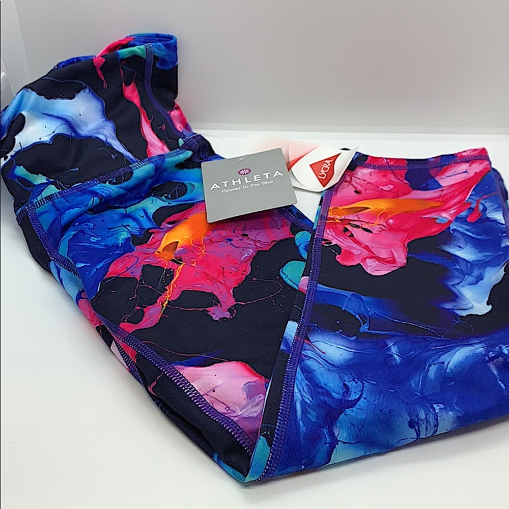 Athleta CAPRI CHATURANGA HIGH RISE TIGHTS LEGGINGS Size XS Buttery Soft! NWT